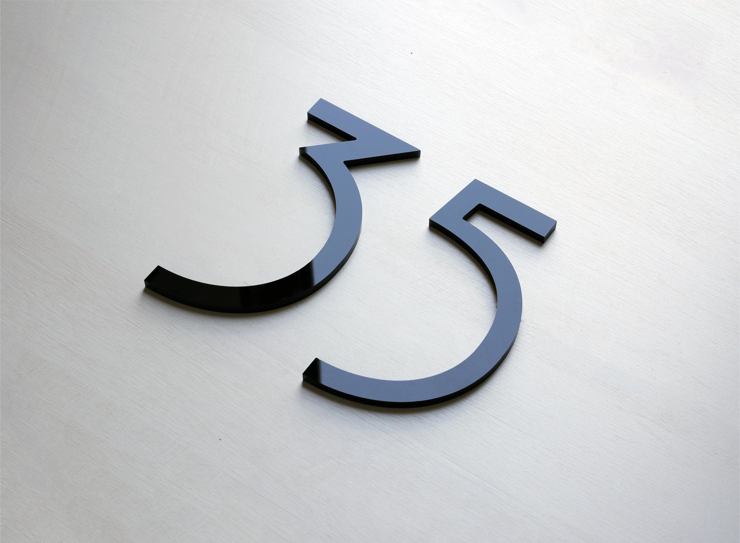 8 Inch Modern House Numbers, Townhouse Numbers, Acrylic Numbers, Office ...