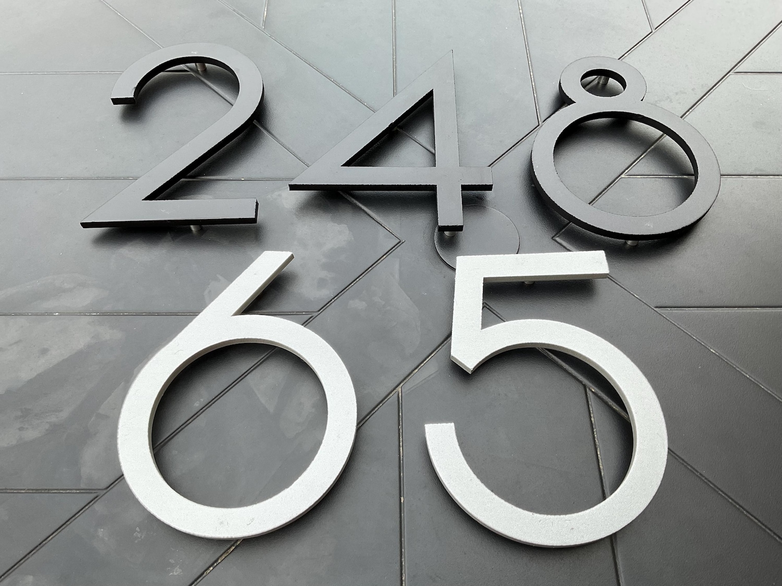 4 Inch Metal Numbers, Aluminum Numbers, Mailbox Numbers, Modern House ...