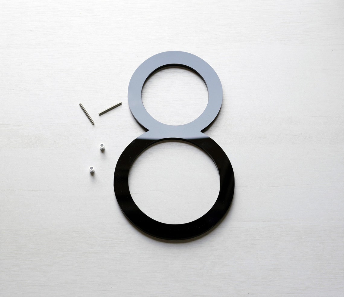 8 Inch Modern House Numbers Acrylic Numbers Plastic Number - Etsy UK