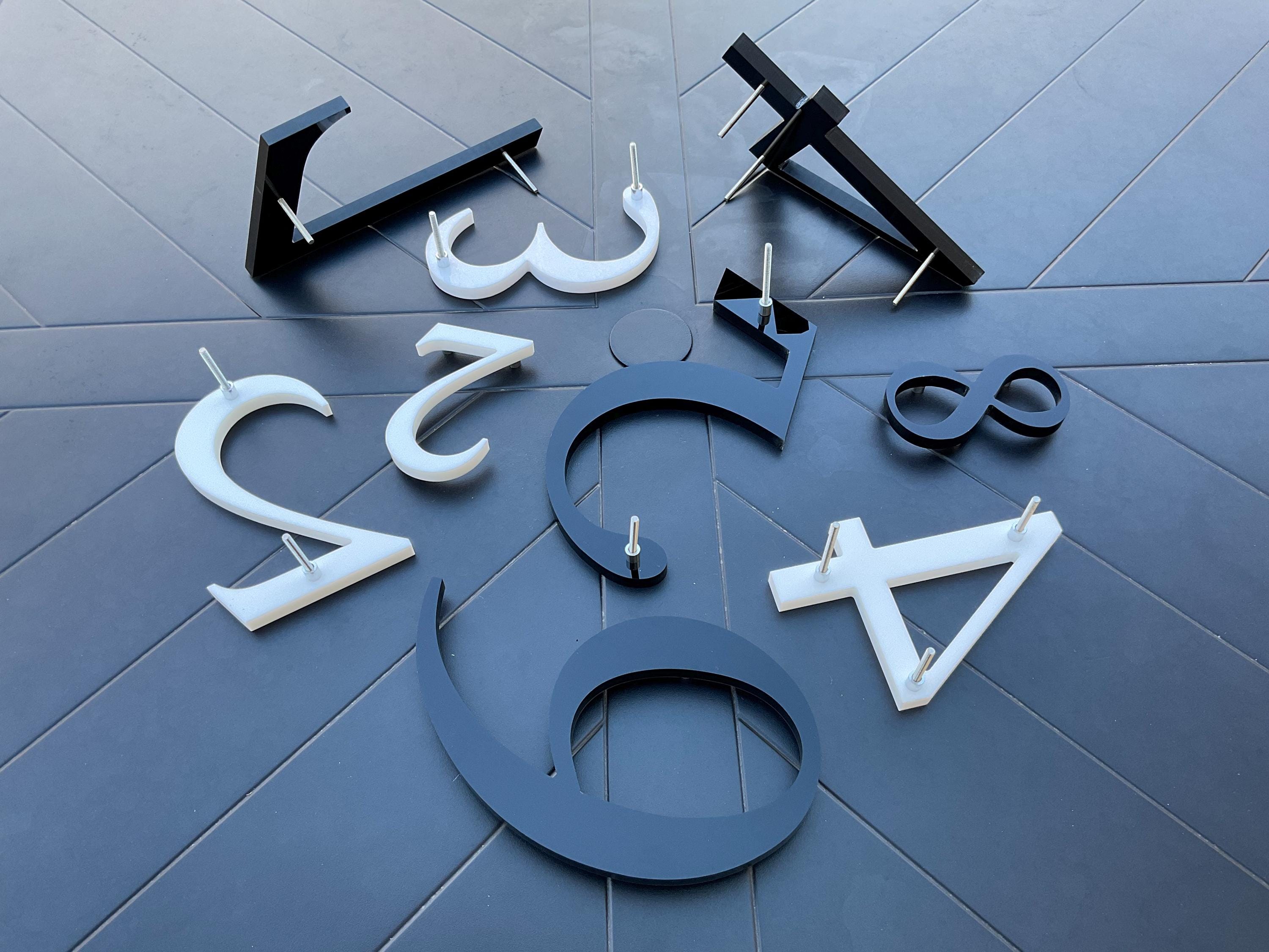 4 Inch Numbers, Mail Box Numbers, Modern House Numbers, Acrylic Numbers ...