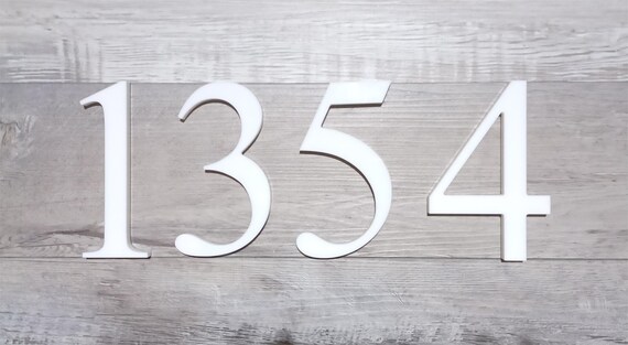 8 Inch Modern House Numbers Acrylic Numbers Plastic Number - Etsy