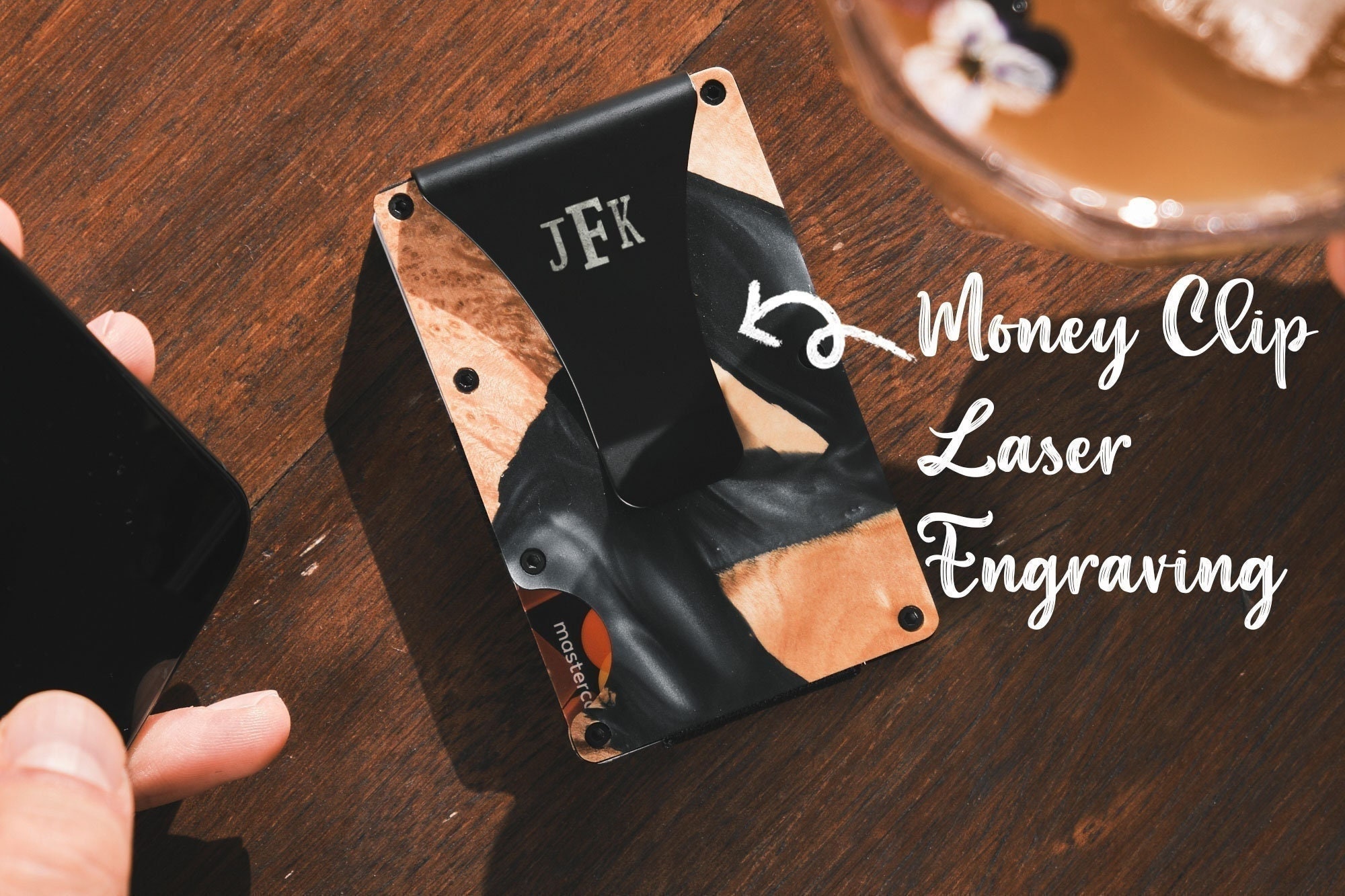Unisex Resin&Wooden Wallet, RFID Protection, Minimalistic Gift Ideas,…