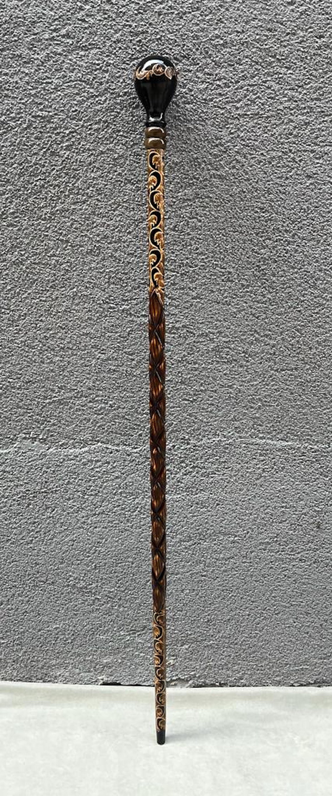 Baklawa Carved Walking Stick Carved Walking Etsy