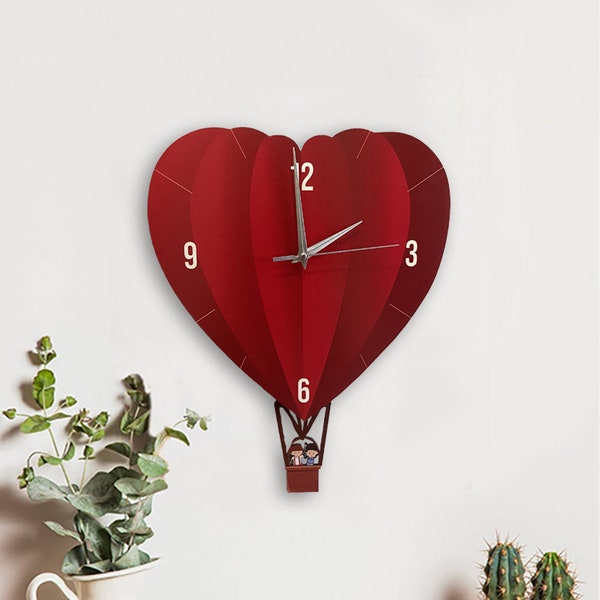 Holzuhr, Wanduhr, Herz Pendeluhr, Geschenk zum Valentinstag, Dekoration, Wanddekor, Herzuhr, Geschenk für Sie, Besonderes Geschenk