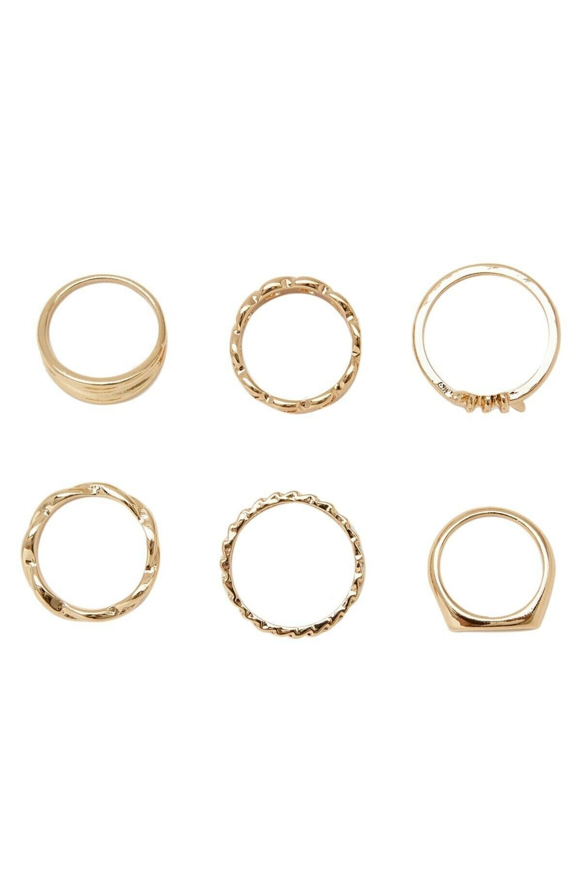 6 Piece Rings Set Gold Rings Set For Women Streetwear Ring | Etsy