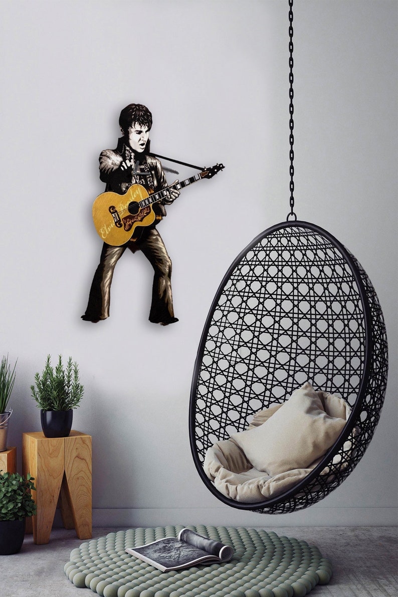 Elvis Presley Clock Guitarist Clock Wall Clock Pendulum Etsy