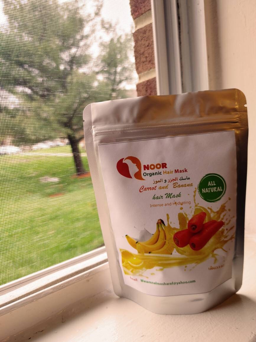 Carrot and Banana Hair Mask Powder for Intense Hydrating and Karkar