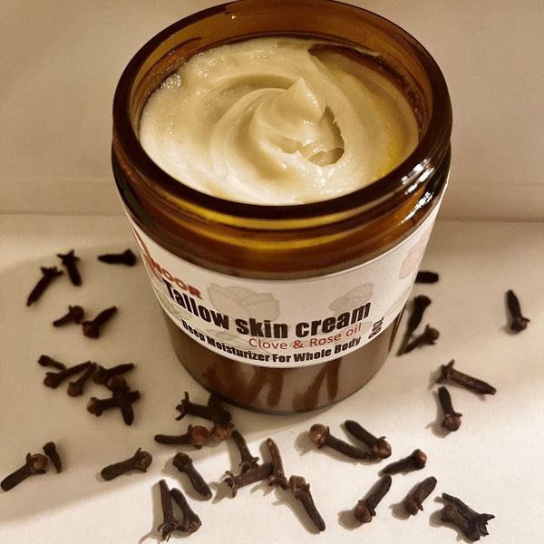 Tallow Skin Cream  / Organic Grass Fed Beef / Dry Skin Care / Hydration / Anti-Agin / Eczema cream