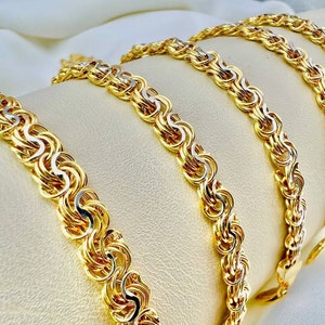 18k Gold Cable Bracelet ,18k Real Gold chain, 18K Solid Gold Bracelet for women, Cable Gold Chain ,Birthday Gift for her, Brazalete de oro