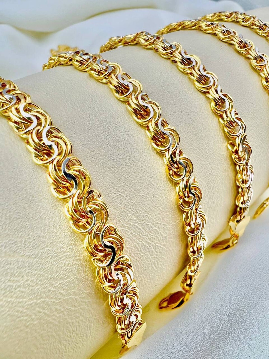 18k Gold Cable Bracelet ,18k Real Gold Chain, 18K Solid Gold Bracelet