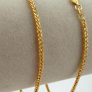 18K Solid Gold Foxtail Bracelet – Dainty Woven Chain, Real Gold 750, Minimalist Luxury Jewelry, Pulsera de Oro 18K, Oro Sólido