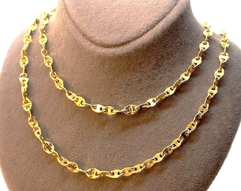 18K Solid Gold Chain/ Necklace, Classic Round Link Chain 18K Solid Gold Chain/ Necklace, Classic Round Link Chain