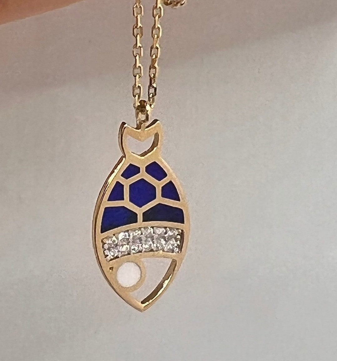Layered Fish Pendant Necklace main image 1