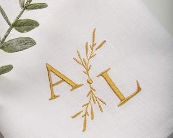 Personalized wedding napkins
