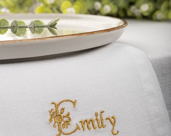 Embroidered Napkin With Name