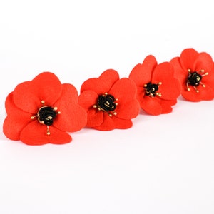 Mohnblumen-Serviettenring, roter Serviettenring, Muttertag Tischdekoration, Serviettendekor, Nana-Muttertagsgeschenk, festlicher Serviettenhalter
