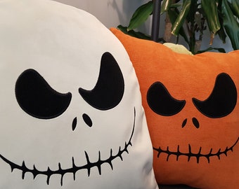 Halloween ghost cushion, Spooky ghost pillow, Velvet orange pumpkin cushion, Autumn décor, Thanksgiving sofa décor, Halloween decoration