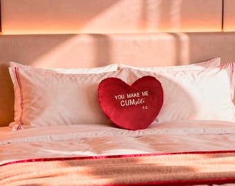 Funny anniversary gift, Cheeky Valentine heart cushion, Naughty gift