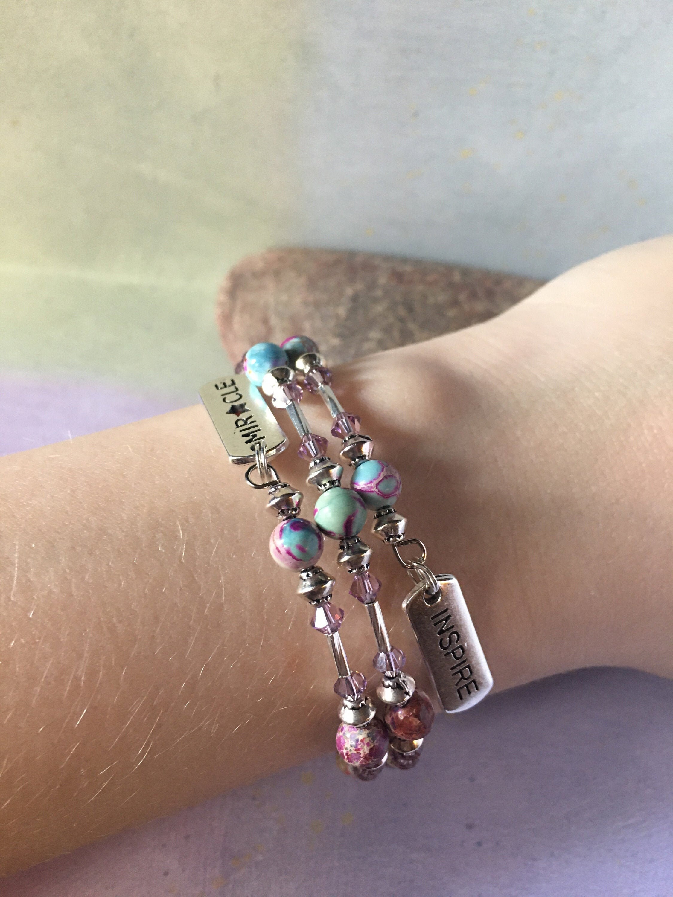 Women s Inspire Miracle Charm Antique Silver Bead Etsy
