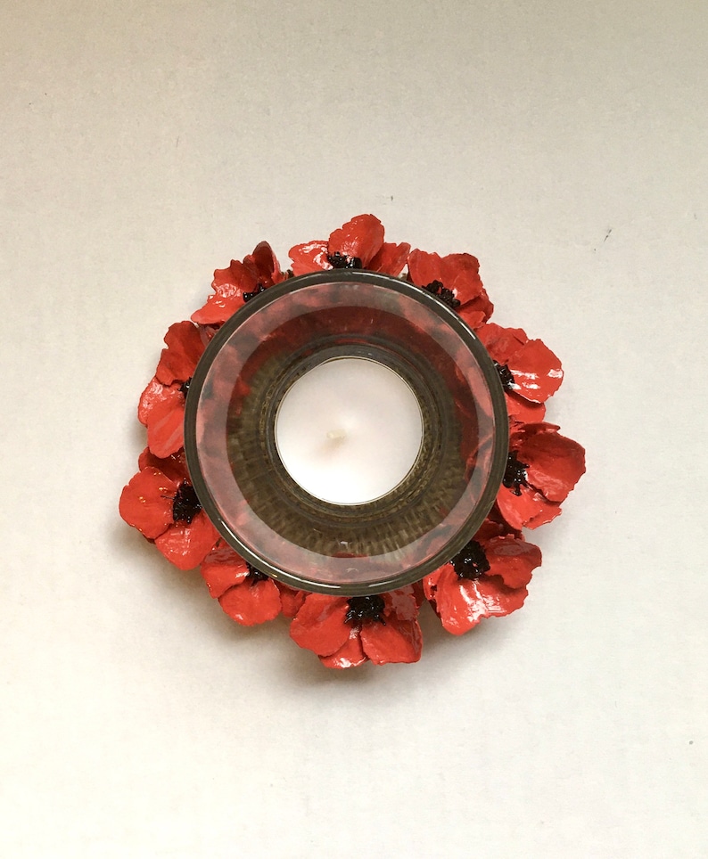 Poppy Tea Light Candle Holders Etsy UK