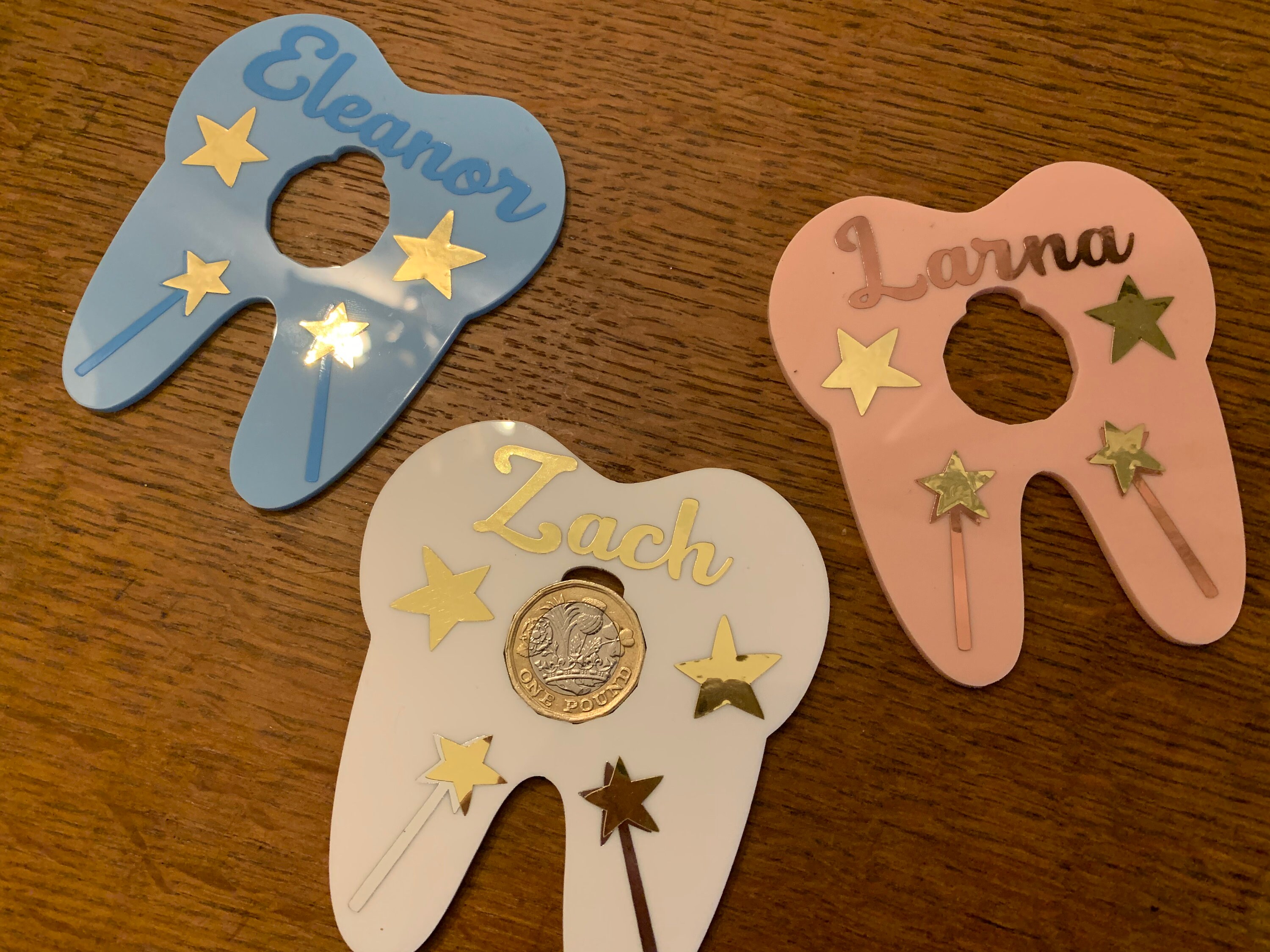 Acrylic Tooth Fairy Coin Holder Money Holder Teeth Children Etsy