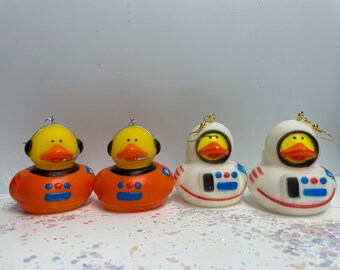 Lil Astronaut Rubber Ducky Earrings!