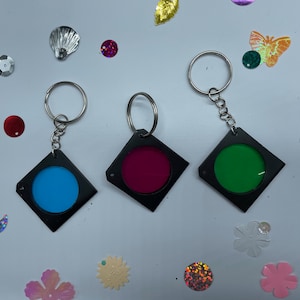 Mini Gel Frame Keychains! 9 GENERIC COLOR Options- Varying Shades Dark to Light & No Color Just Gel Frame Options As Well!!