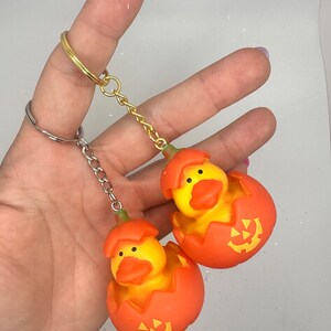 Jack O'Lantern Rubber Duck Keychain! Happy Halloween!