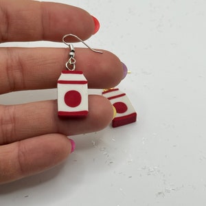 Mini Milk Carton Earrings! Mini, yummy and oh so cute!