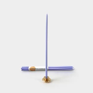 Hand-Dipped Thin Beeswax Candles (7 Pack) - Lavender | 100% Pure Beeswax candles | Elegant Home Decor
