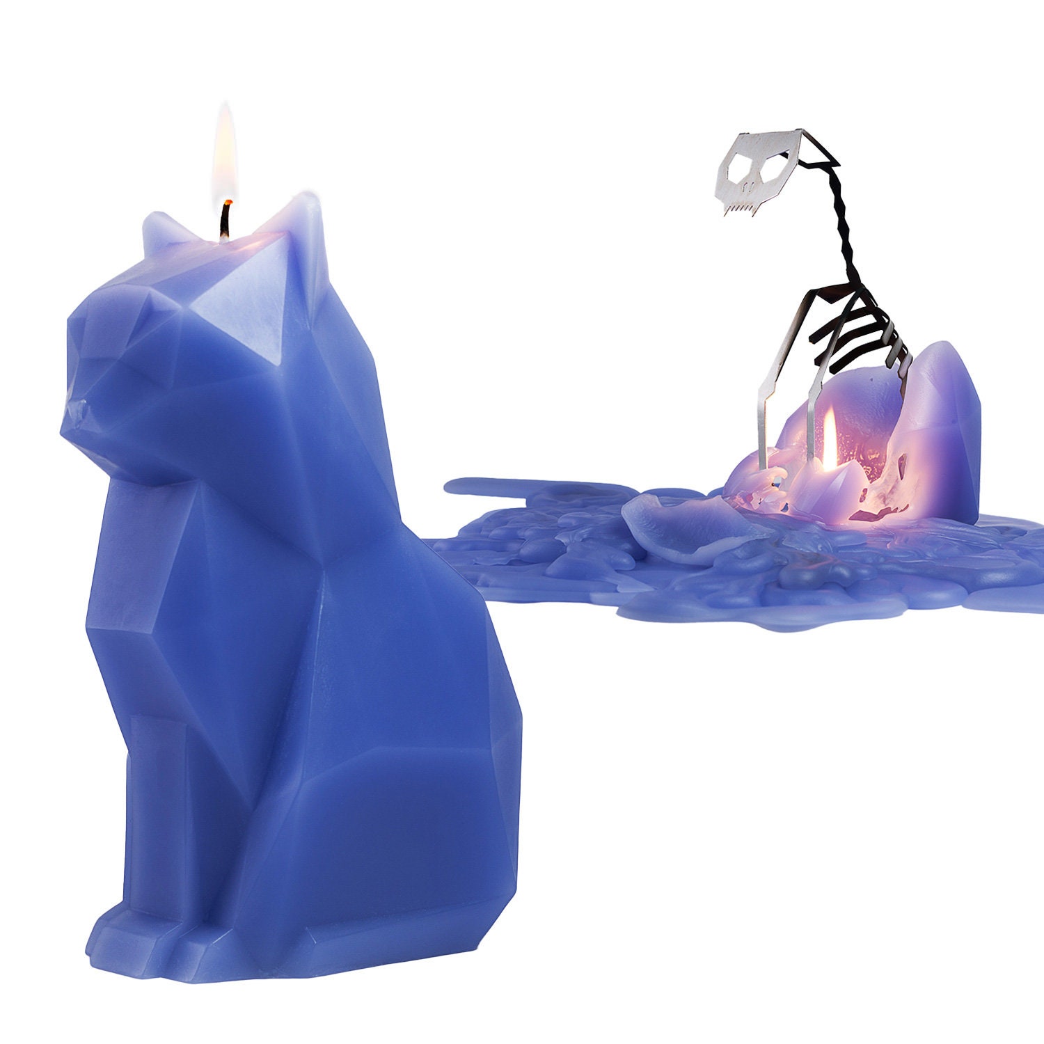 PyroPet Cat Skeleton Candle Kisa Lavender Etsy