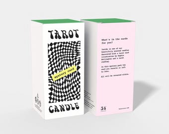 Tarot Candle - Mystery Card | Illustrations by Sophy Hollington | Scented Soy Wax | Tarot Reading | Mystical Home Decor | Made in USA