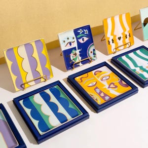 OCTAEVO Claire Johnson Ceramic Tray - Blue
