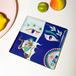 Ceramic Tray Claire Johnson in blue by OCTAEVO