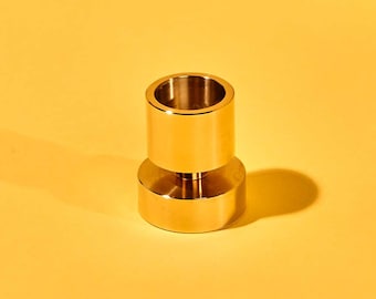 Brass Taper Candle Holder | Fits Standard 7/8" Taper Candles | Solid Brass | Home Decor | Heavy & Sturdy | Elegant Design | Unique Gift Idea