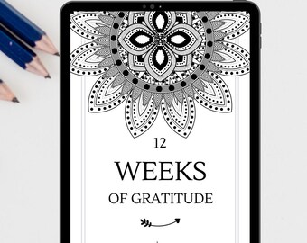 Download Gratitude Coloring Etsy