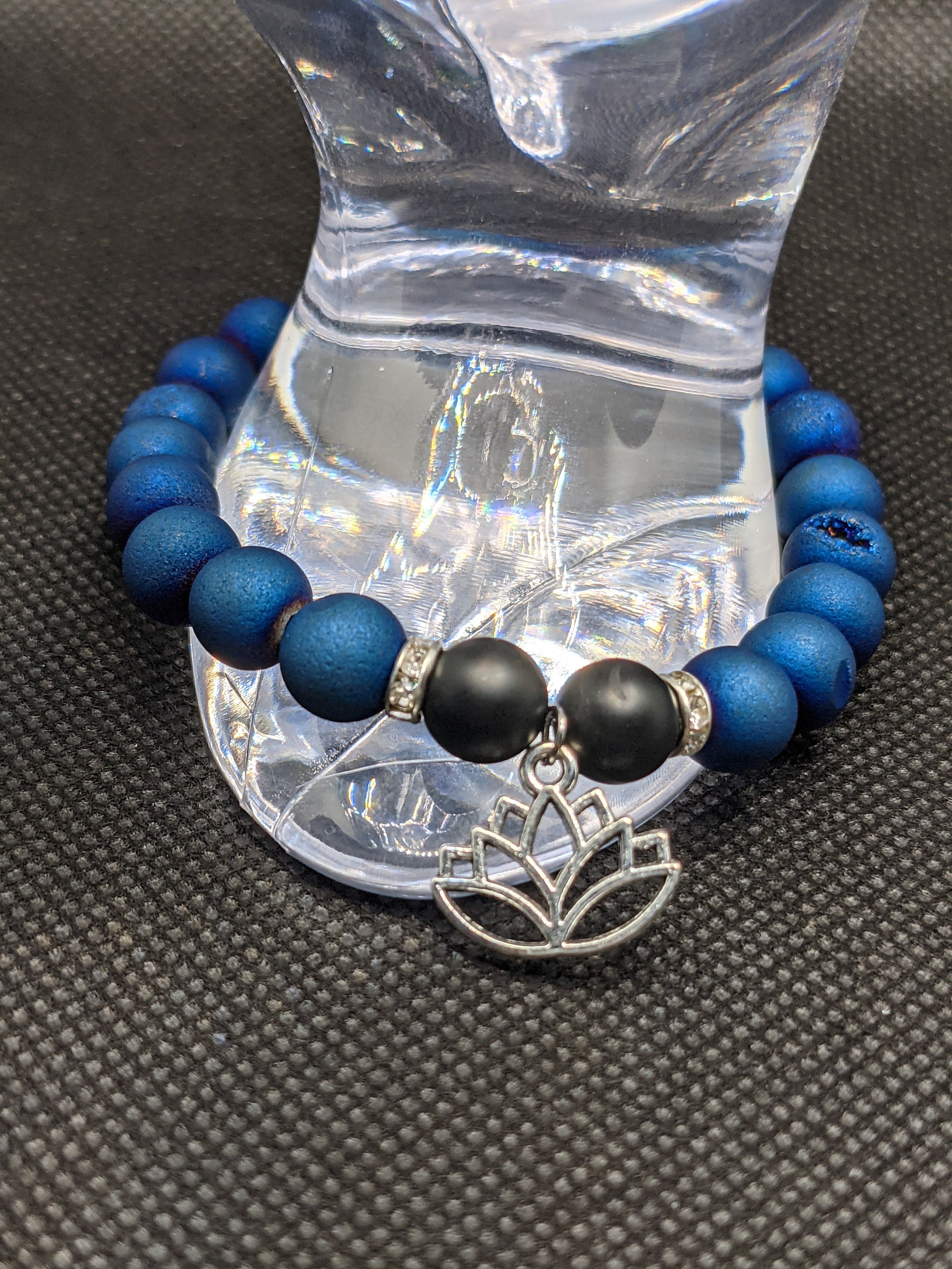 Inscribed onyx lotus