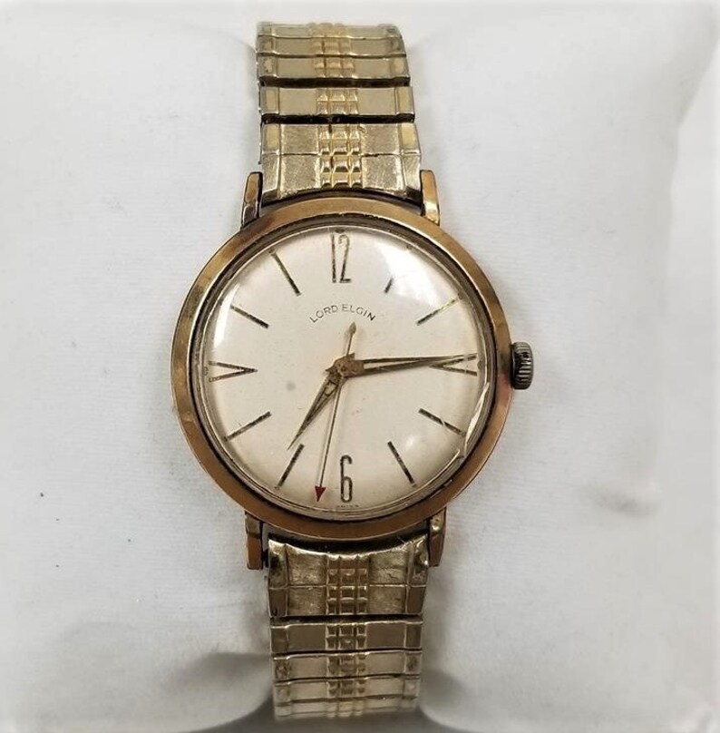 Vintage Lord Elgin Waterproof Self Winding Gold Watch Etsy