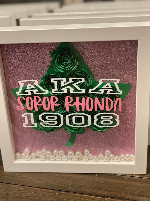 8x8 Sorority Shadow Boxes Etsy