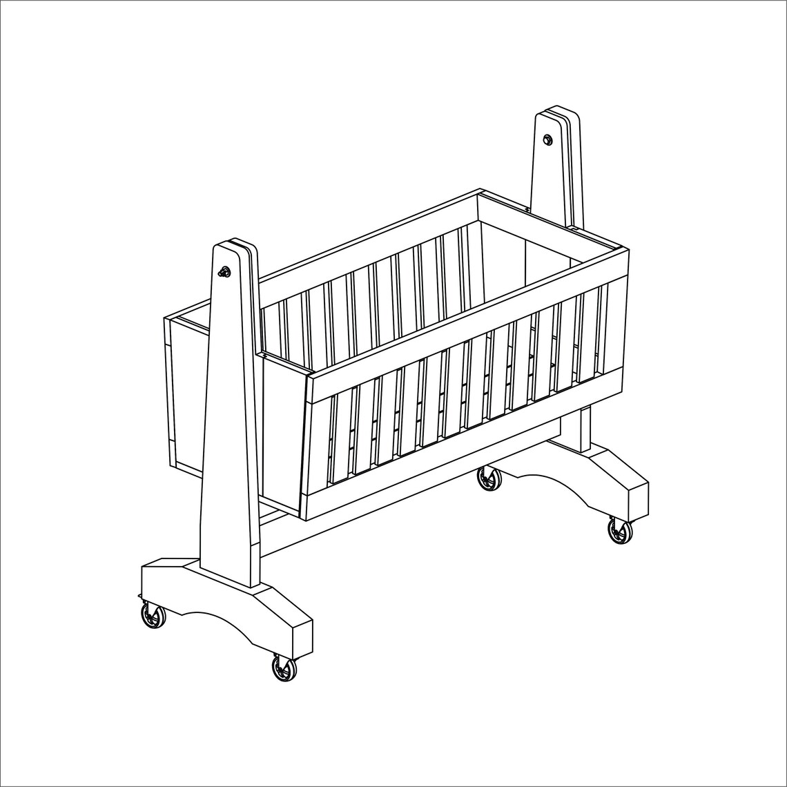 Baby Crib Woodworking Plans / Woodworking Plans / Plans DIY / Etsy