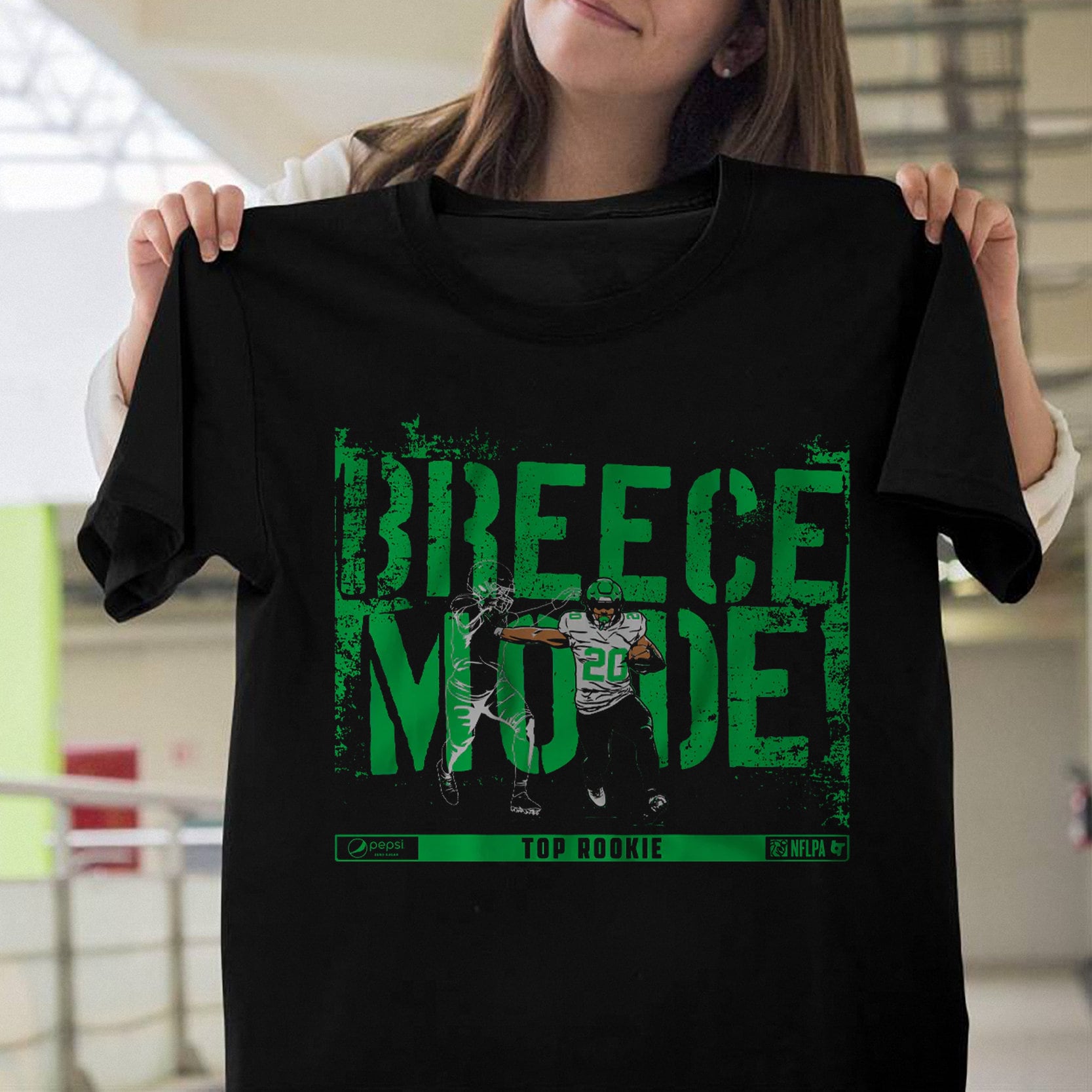 Top Rookie Breece Hall Breece Mode Shirt - New York Jets Breece Hall Breece Mode Pepsi Top Rookie Shirt