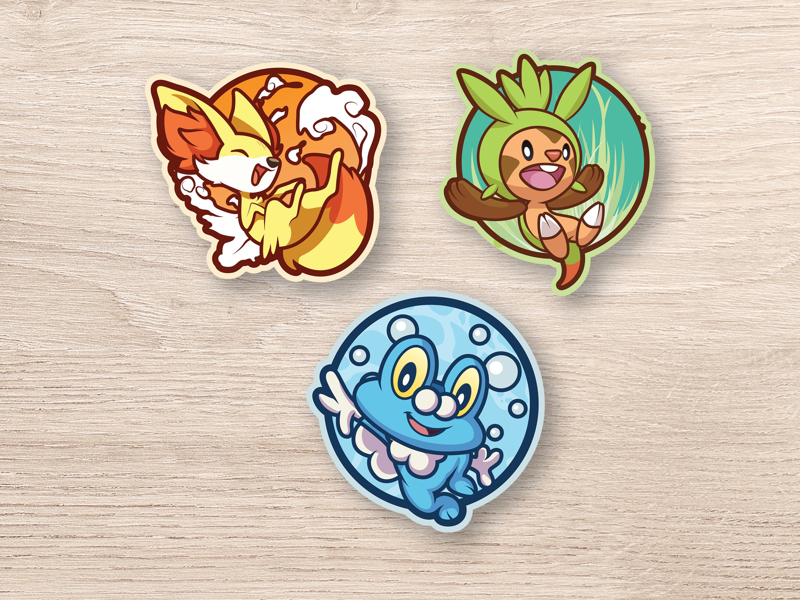 Cute & Colorful Pokemon Patch Set Bulbasaur Charmander Squirtle