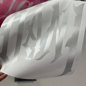 Calcomanía lateral personalizada para casco Glitter