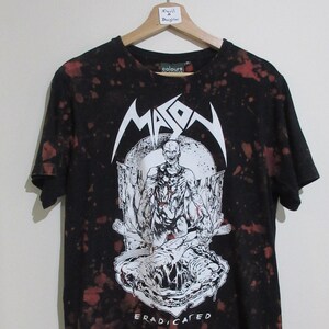Vintage band tee Mason Eradicated | acid wash | reverse dye | red dye | men&#39;s size M | metal shirt |