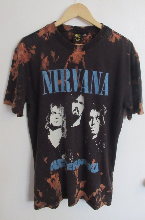 NIRVANA Band Tee Nevermind Reverse Dye Vintage Style - Etsy