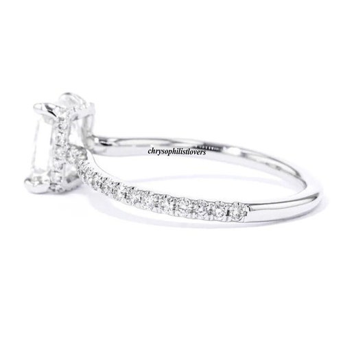 Certified 1.80 TCW Radiant Cut Moissanite Engagement Ring With Baguette Band | Moissanite Wedding Band | 14k shops Yellow Gold Bridal Set For Her