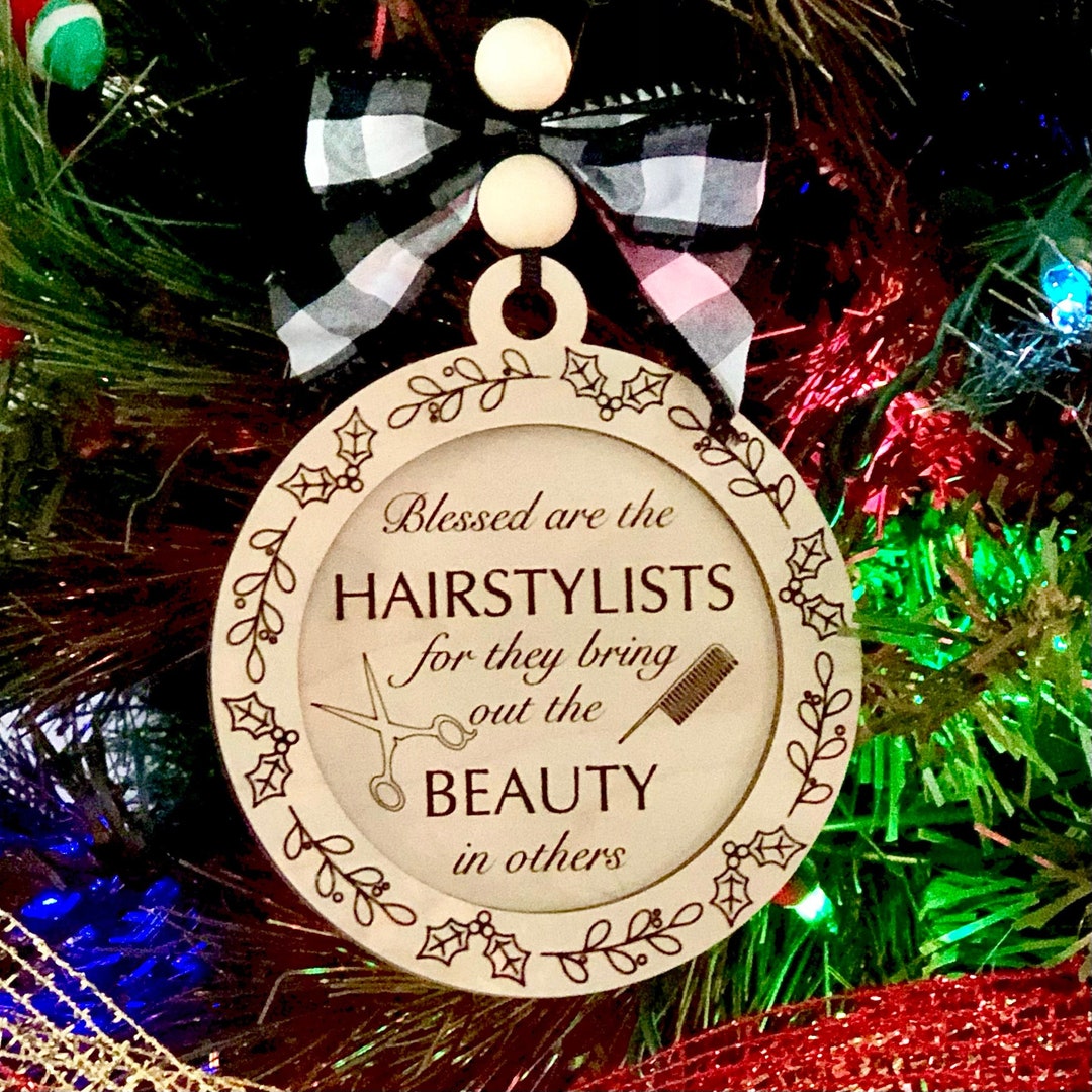 Hairstylist Christmas Ornament SVG File for 2 Layers Etsy