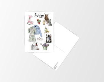 FRÜHLING-Postkarte
