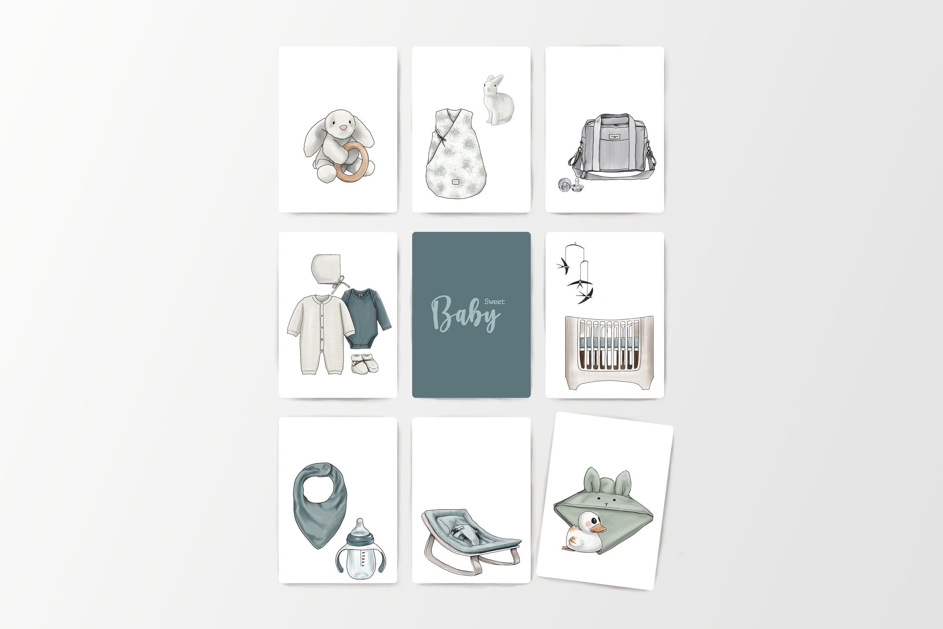 Baby - Lot de 9 Cartes