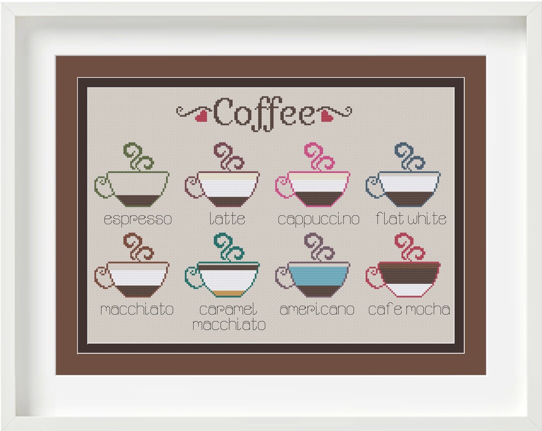 Coffee Cross Stitch Pattern PDF | Instant Download - Etsy